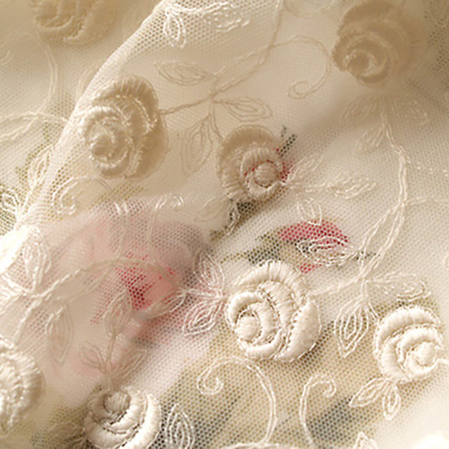 MONNALISA - モナリザ 薔薇柄豪華なチュールスカート140未使用に近い美